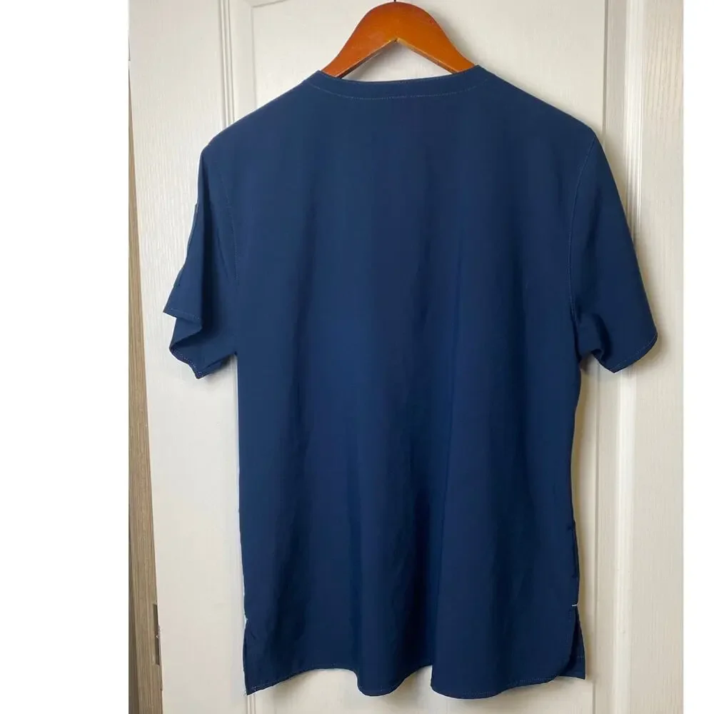 Carhartt Blue Green V-neck Force Scrub Top Women's Size Large